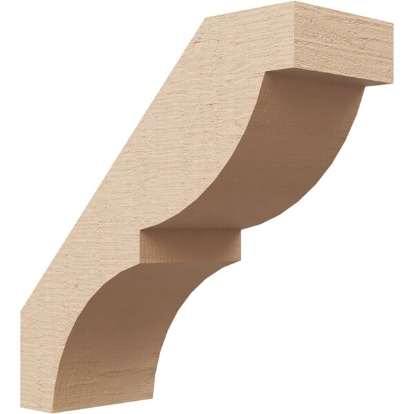 Ekena Millwork 3-inch W x 8-inch D x 8-inch H Valencia Rough Cedar Woodgrain TimberThane Knee Brace, Primed BRCUR03X08X08VALRCPR - main